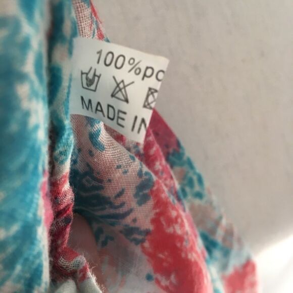 Infinity Sheer Blue Pink White Scarf - Picture 4 of 4